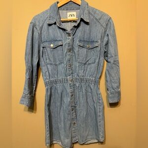 ZARA Cotton Denim Dress